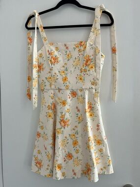 Yellow & White Floral Zara Summer Boho Dress